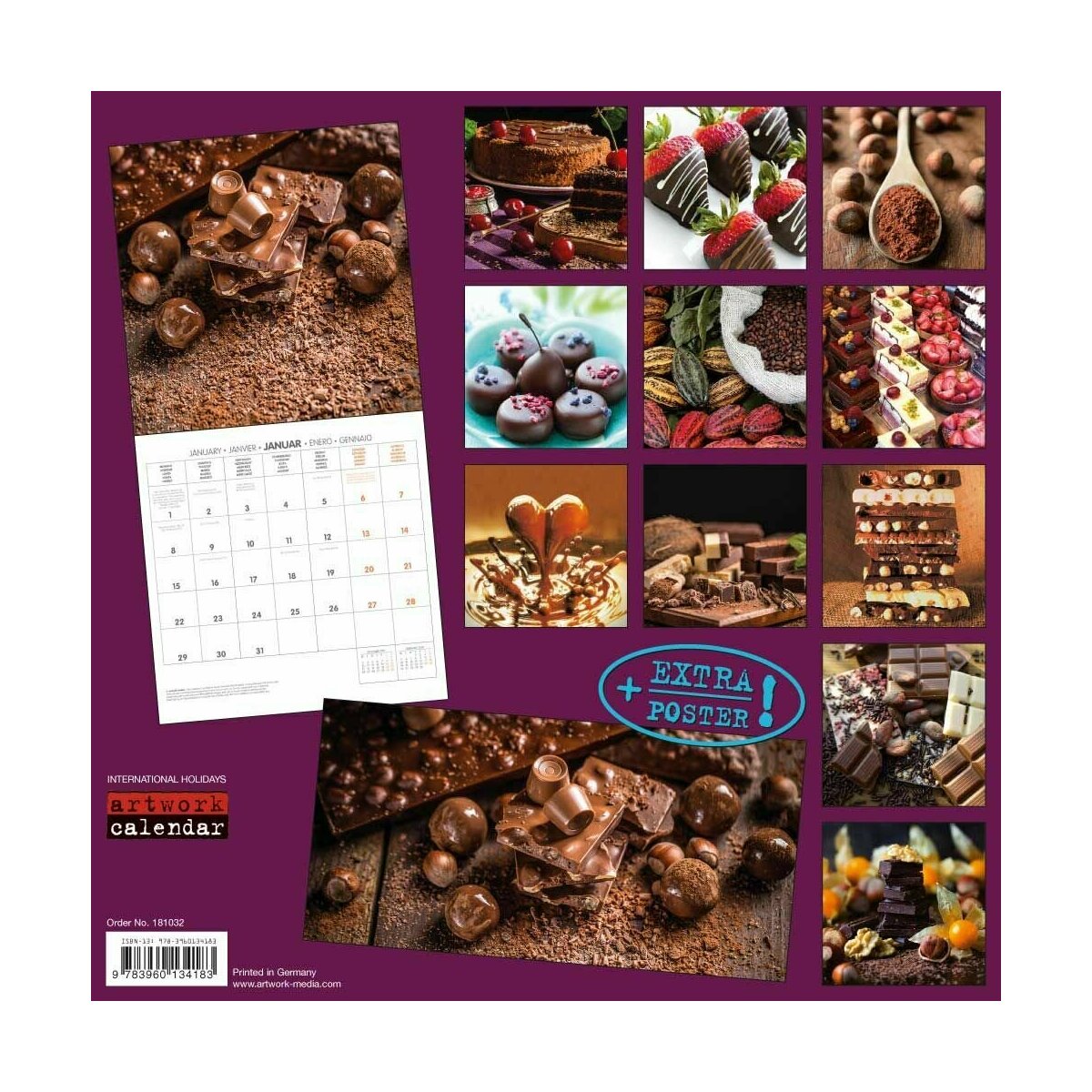 Calendrier 2018 Chocolat avec poster offert