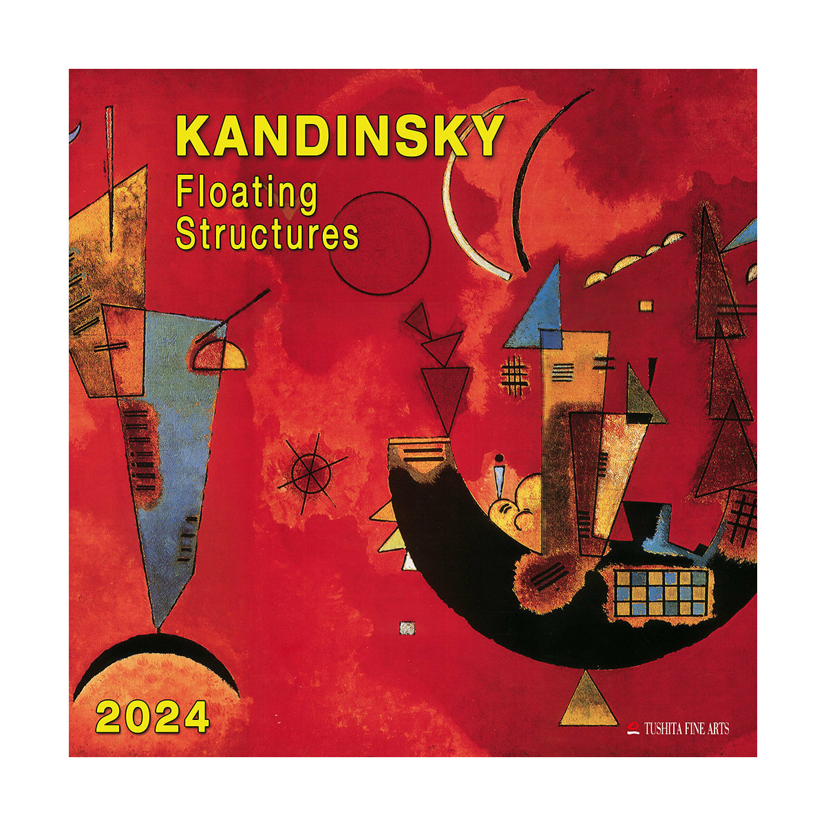 CALENDRIER 2024 KANDINSKY FIGURATIF - ART ABSTRAIT - ART MODERNE -  GEOMETRIQUE - COULEURS (TS) + offert un agenda de poche