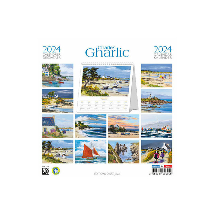 CALENDRIER 2024 CHARLES GHARLIC ARTISTE PEINTRE PONT AVEN