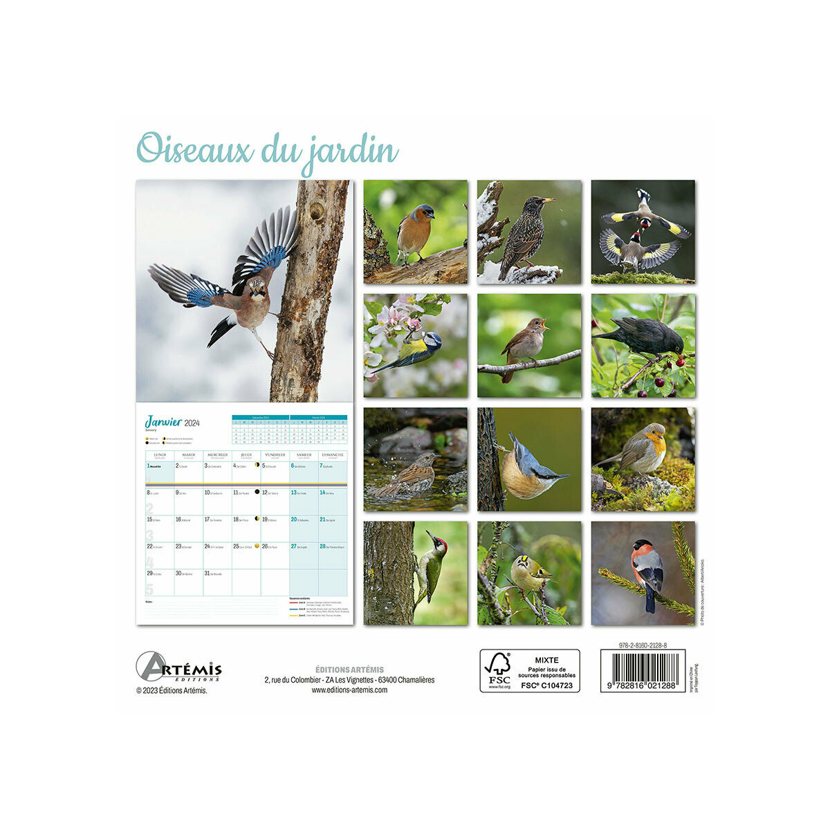 Calendrier 2024 les oiseaux du jardin – Les oiseaux du jardin