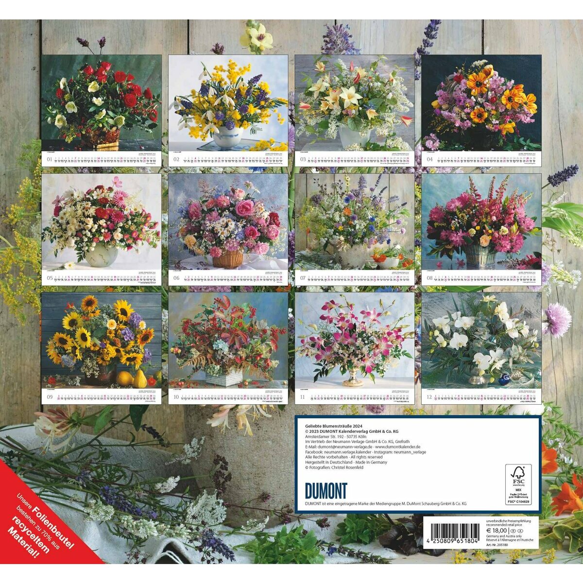 Bouquet d'un jour, bouquet pour toujours (Calendrier mural 2024