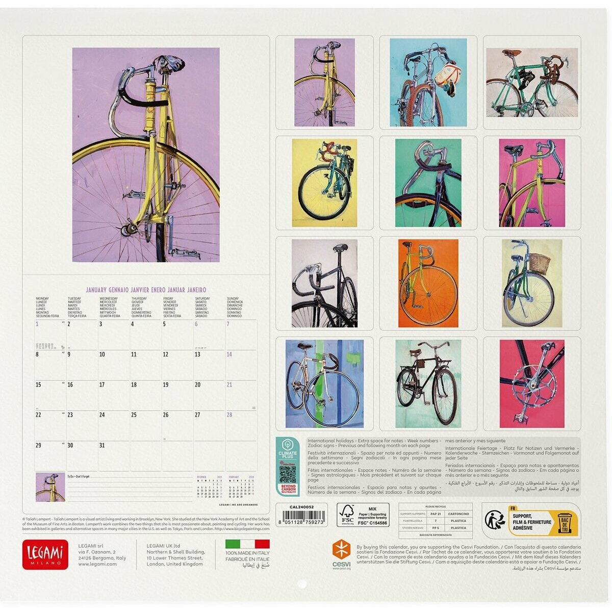 Acheter Calendrier cycliste 2024 A3 ? Commande simplement en ligne 