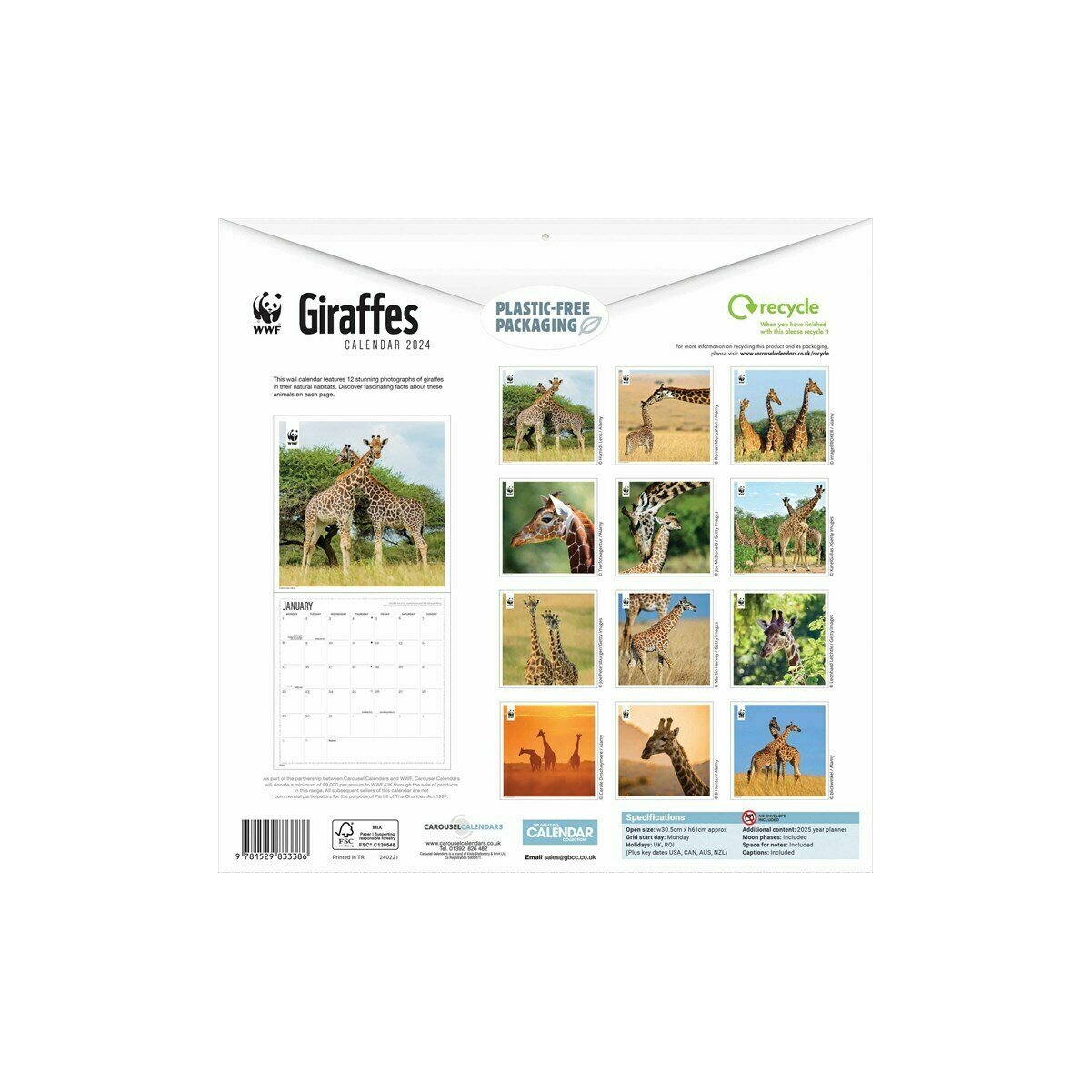 Calendrier 2024 * Boutique Apprentie Girafe