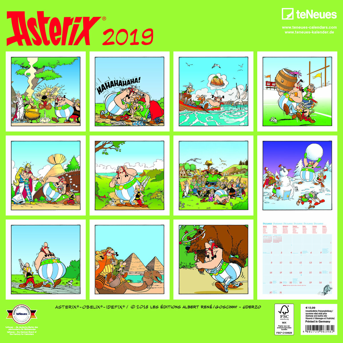 calendrier Astérix 2019