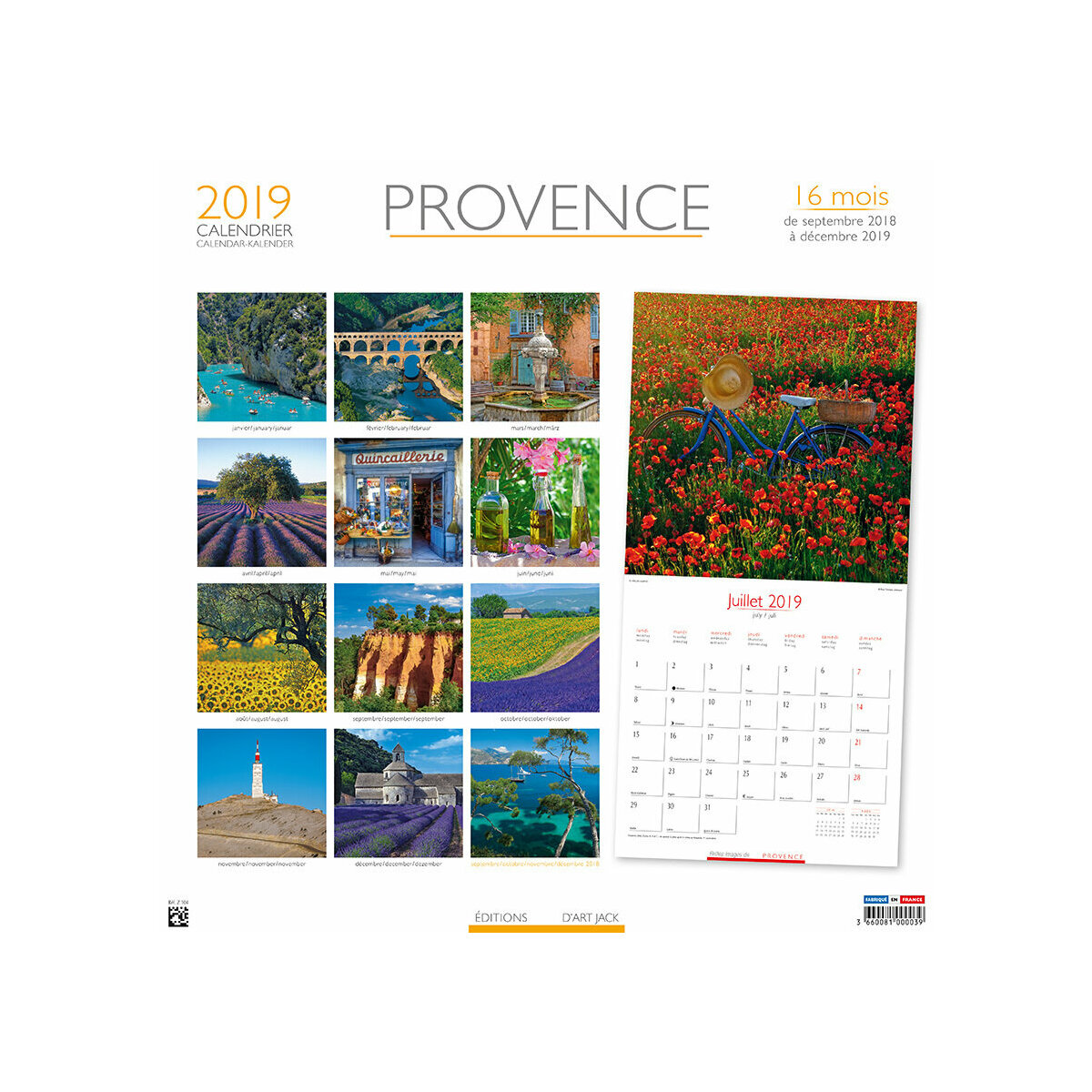 Calendrier 2019 Provence 2019