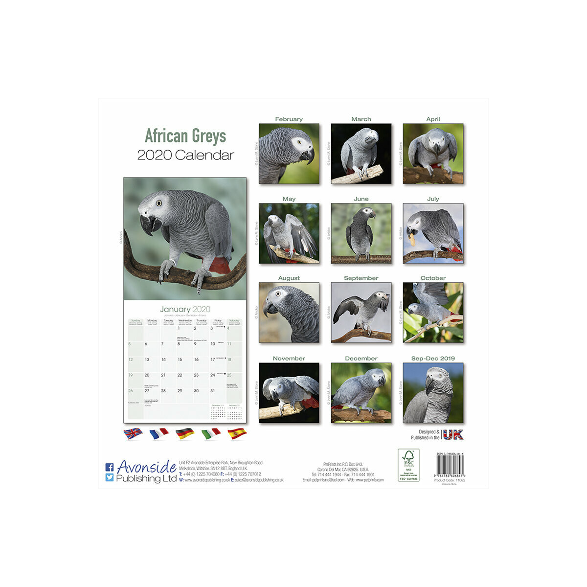 Calendrier 2020 Gris Du Gabon