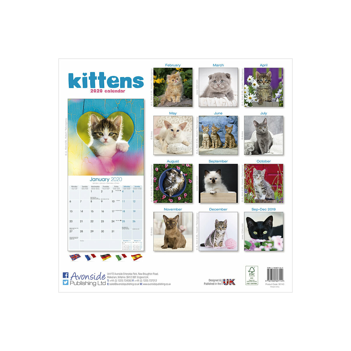 Calendrier 2020 Chatons