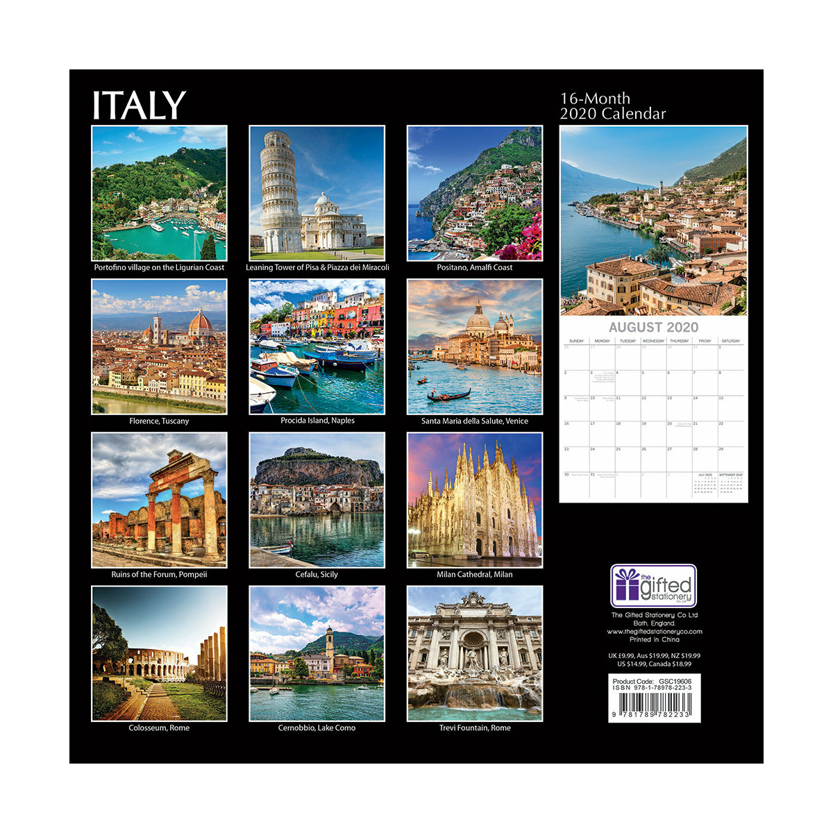 Calendrier 2020 italie