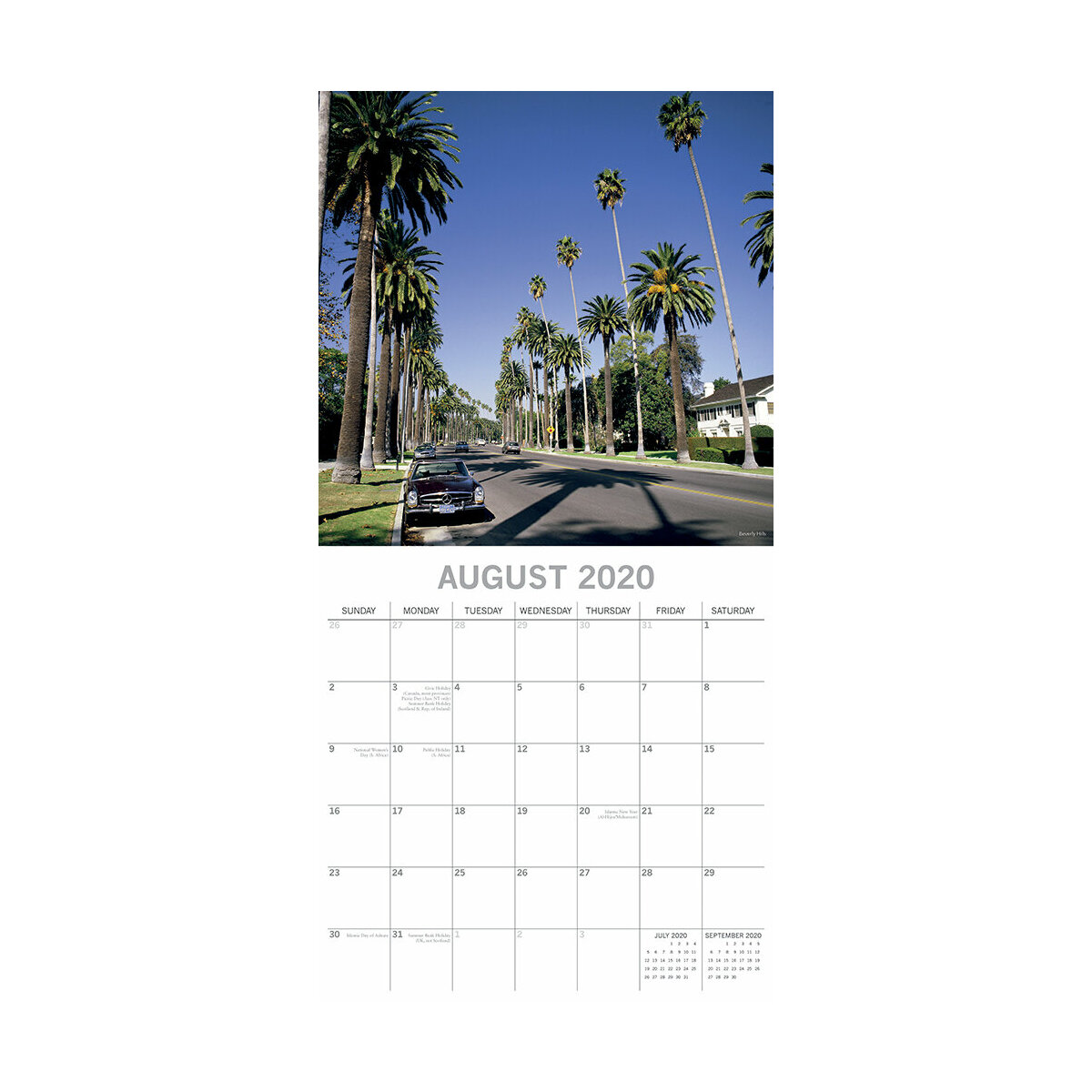 Calendrier 2020 Los angeles