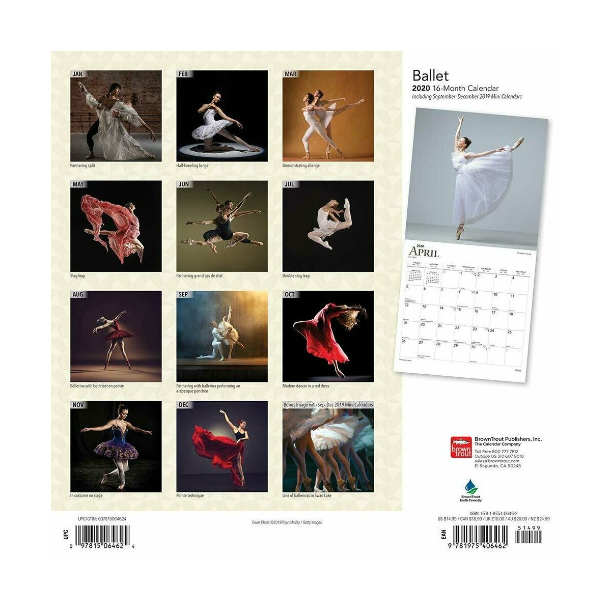 calendrier Ballet de danse 2020