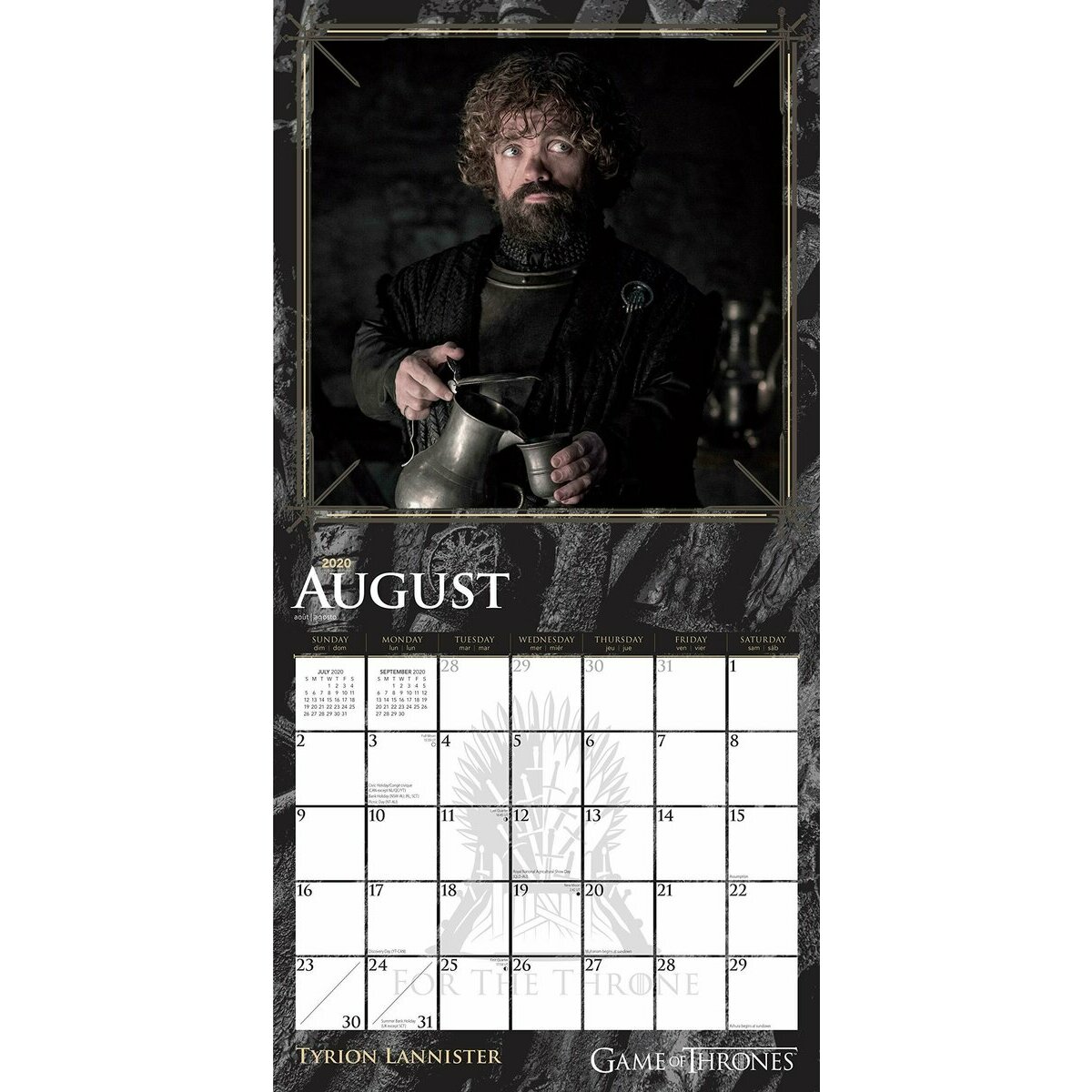 Calendrier 2020 Game of Thrones