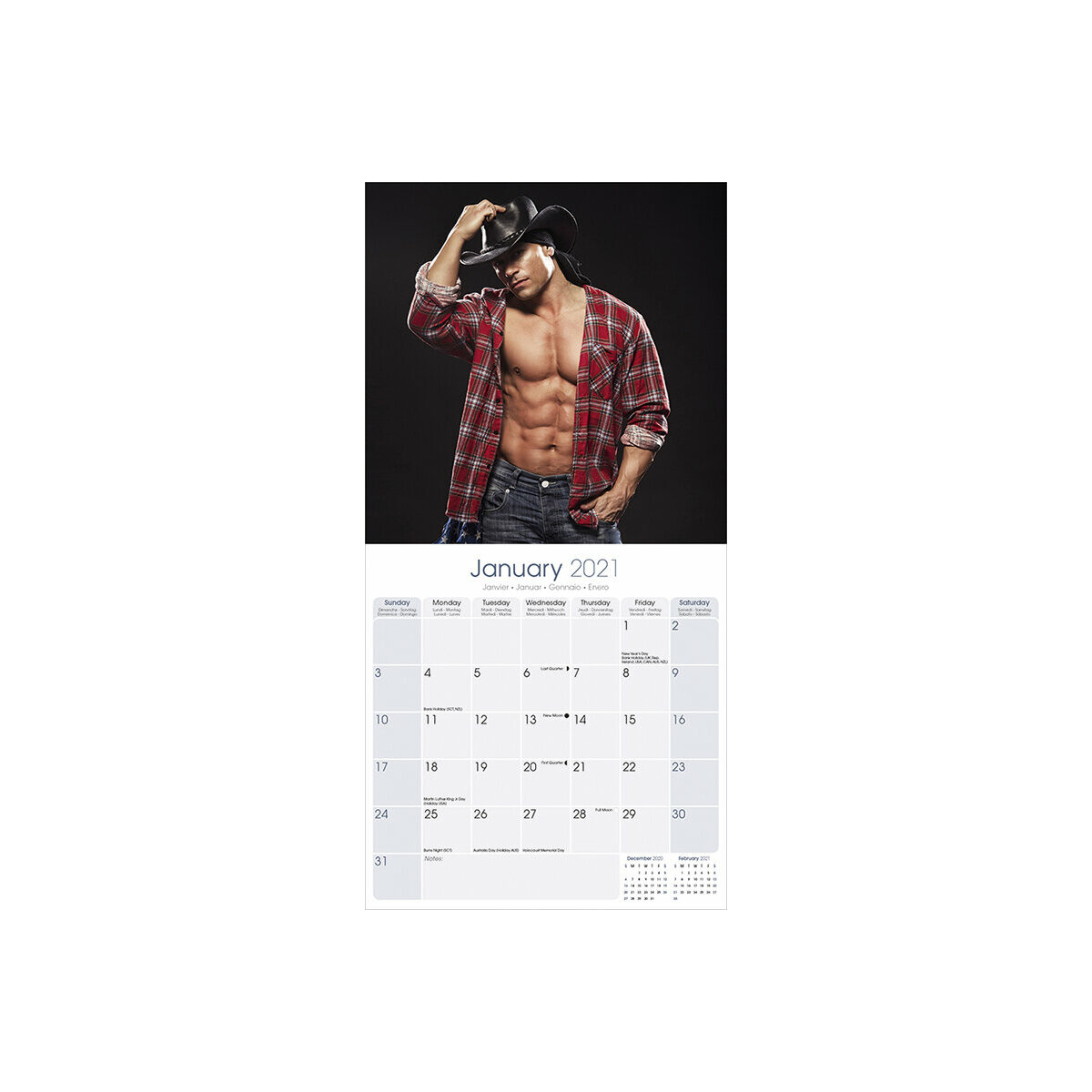 Calendrier 2021 Sexy Homme