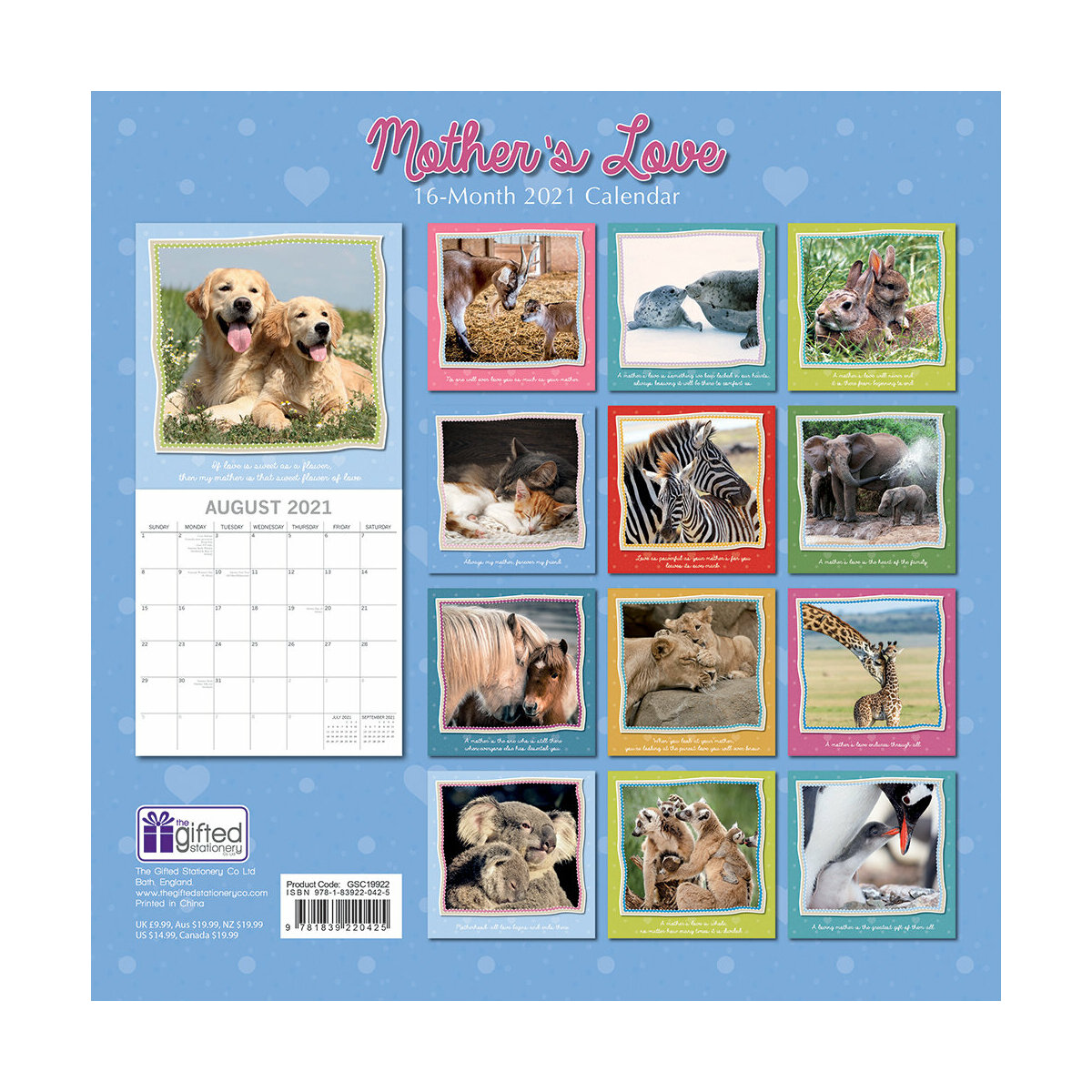 Calendrier 21 Maman Et Leur Bebe Animaux