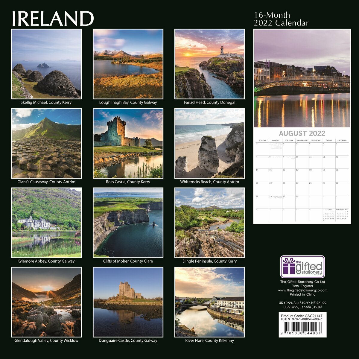 Calendrier 2022 Irlande