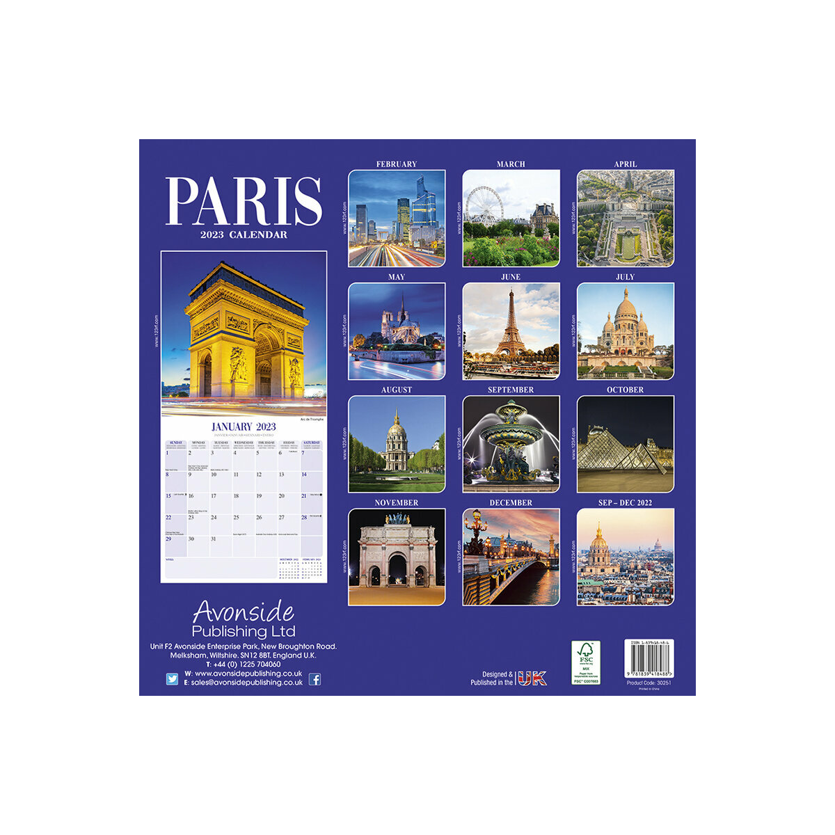 Calendrier 2023 Paris