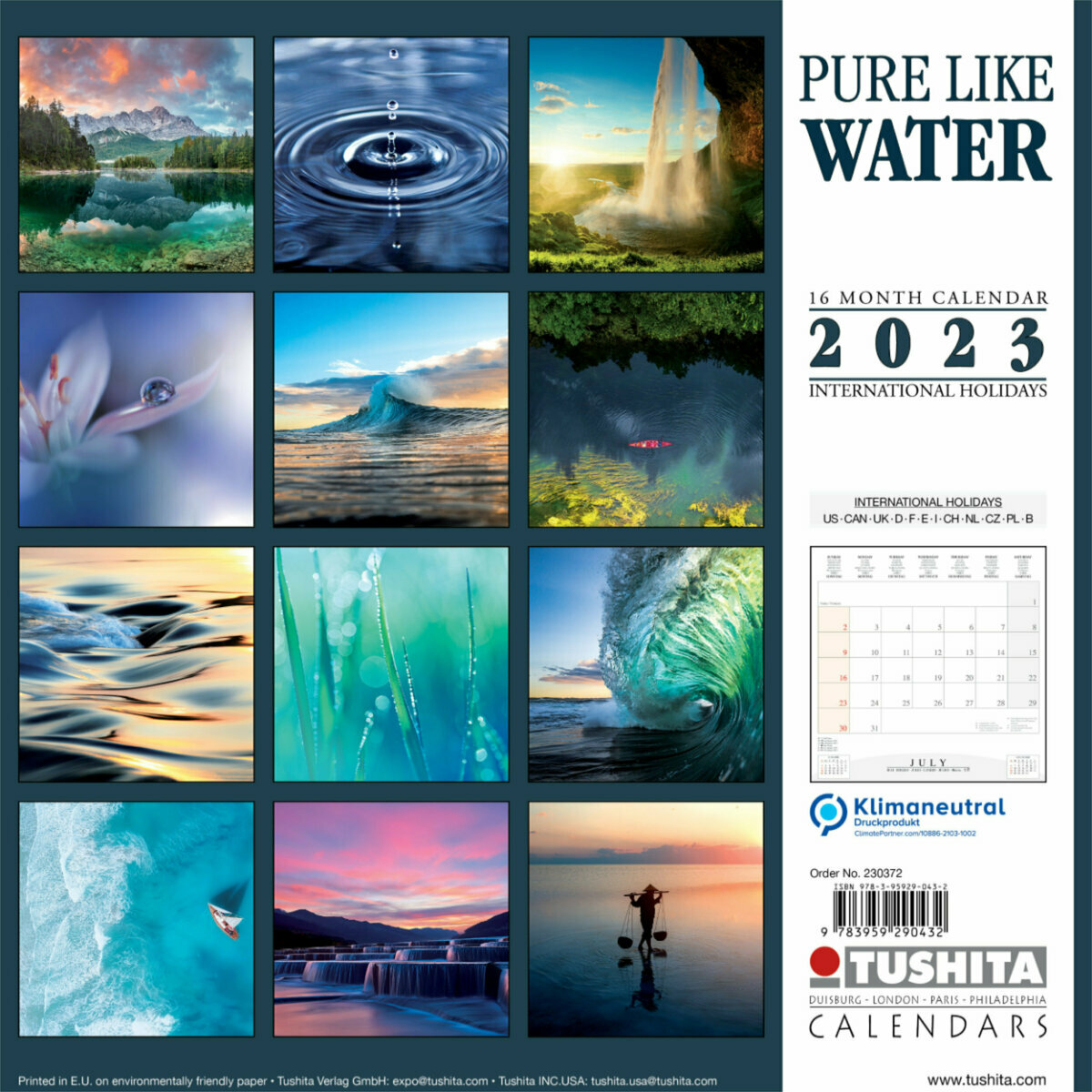 Calendrier 2023 L'eau et la nature
