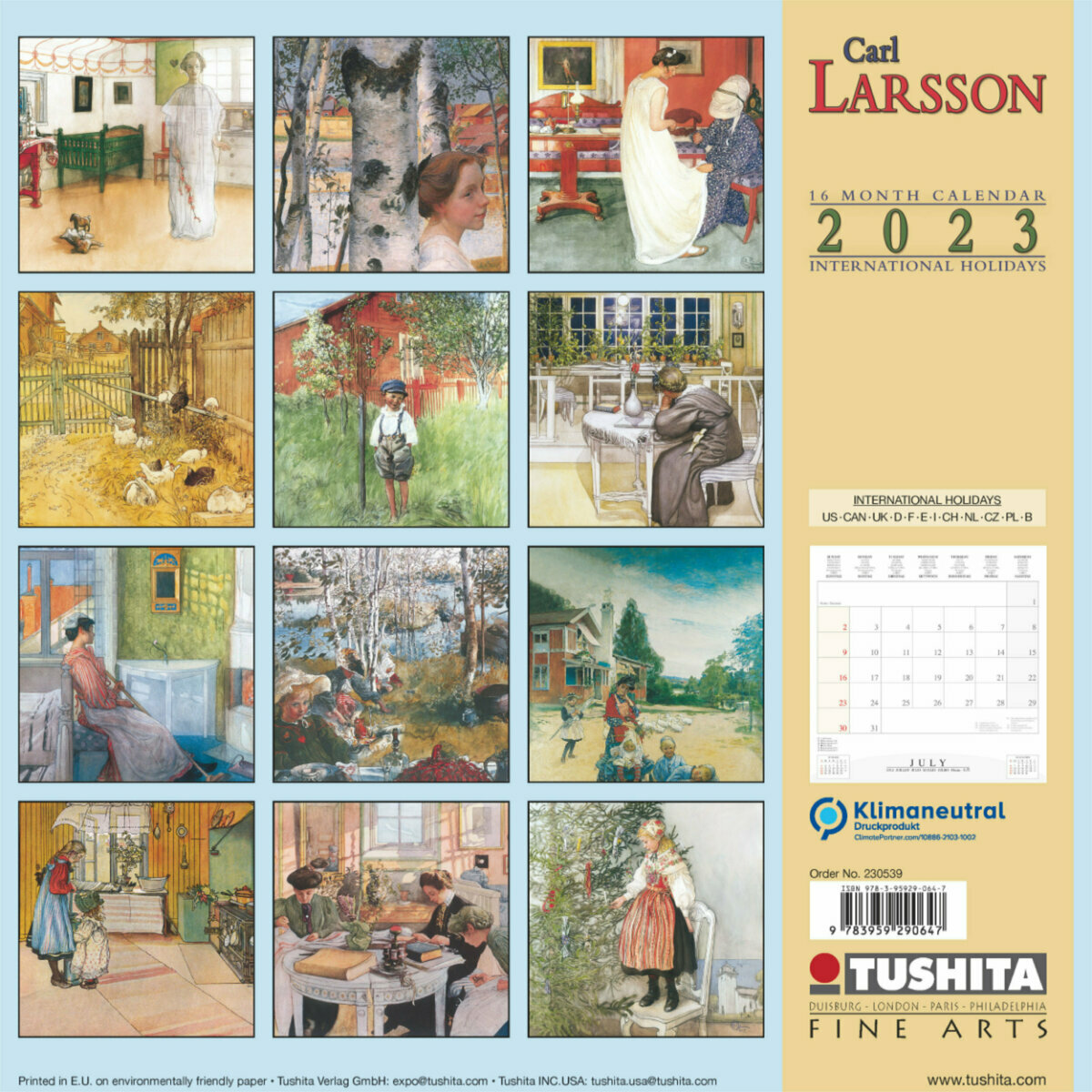 Calendrier 2023 Carl Larsson