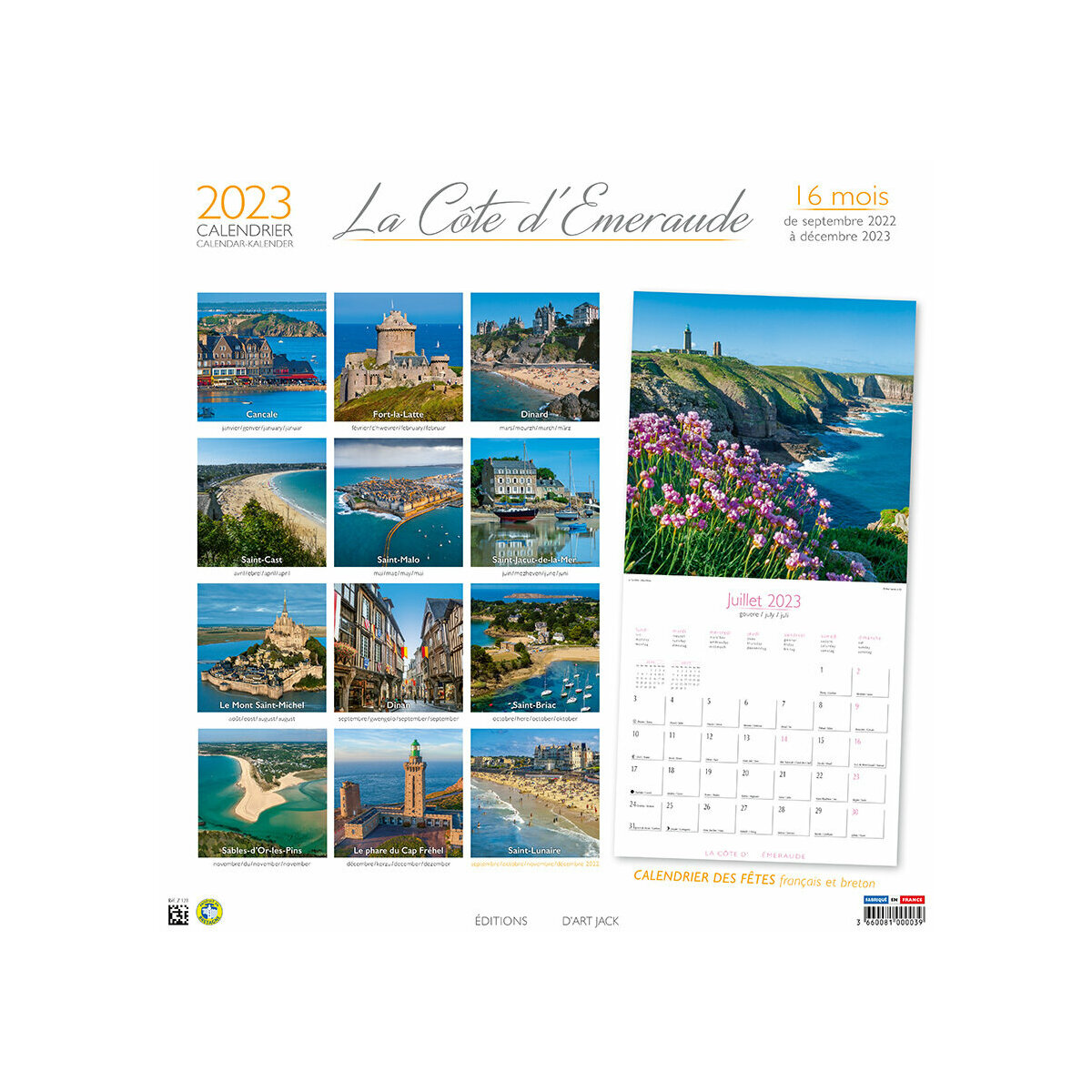 calendrier Côte d'emeraude 2023