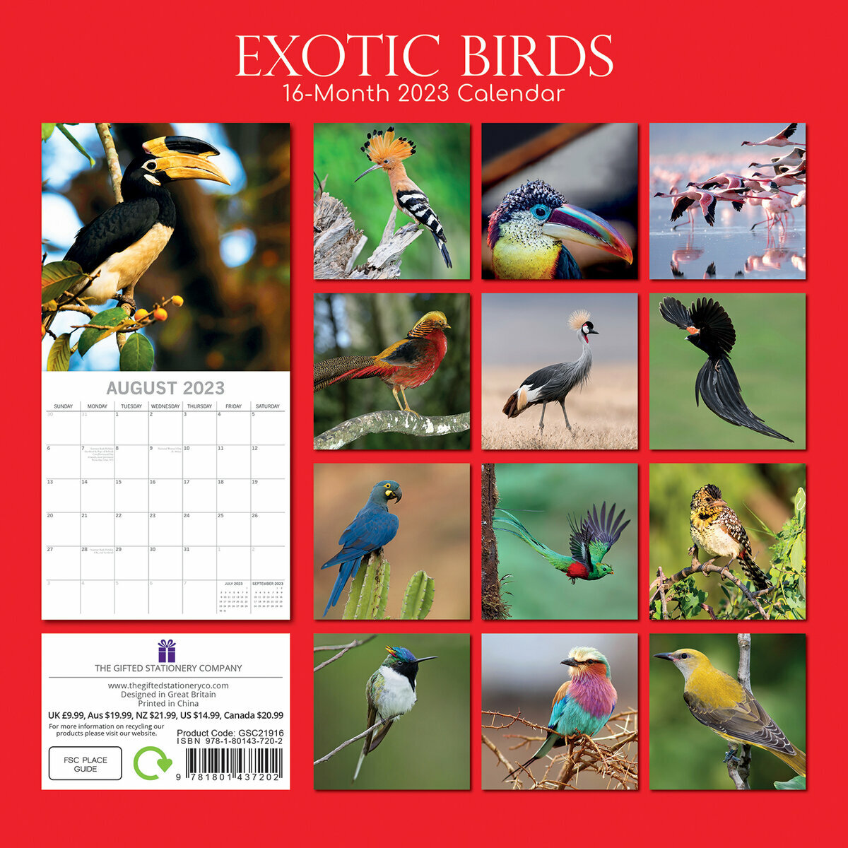 Calendrier 2023 oiseau exotique