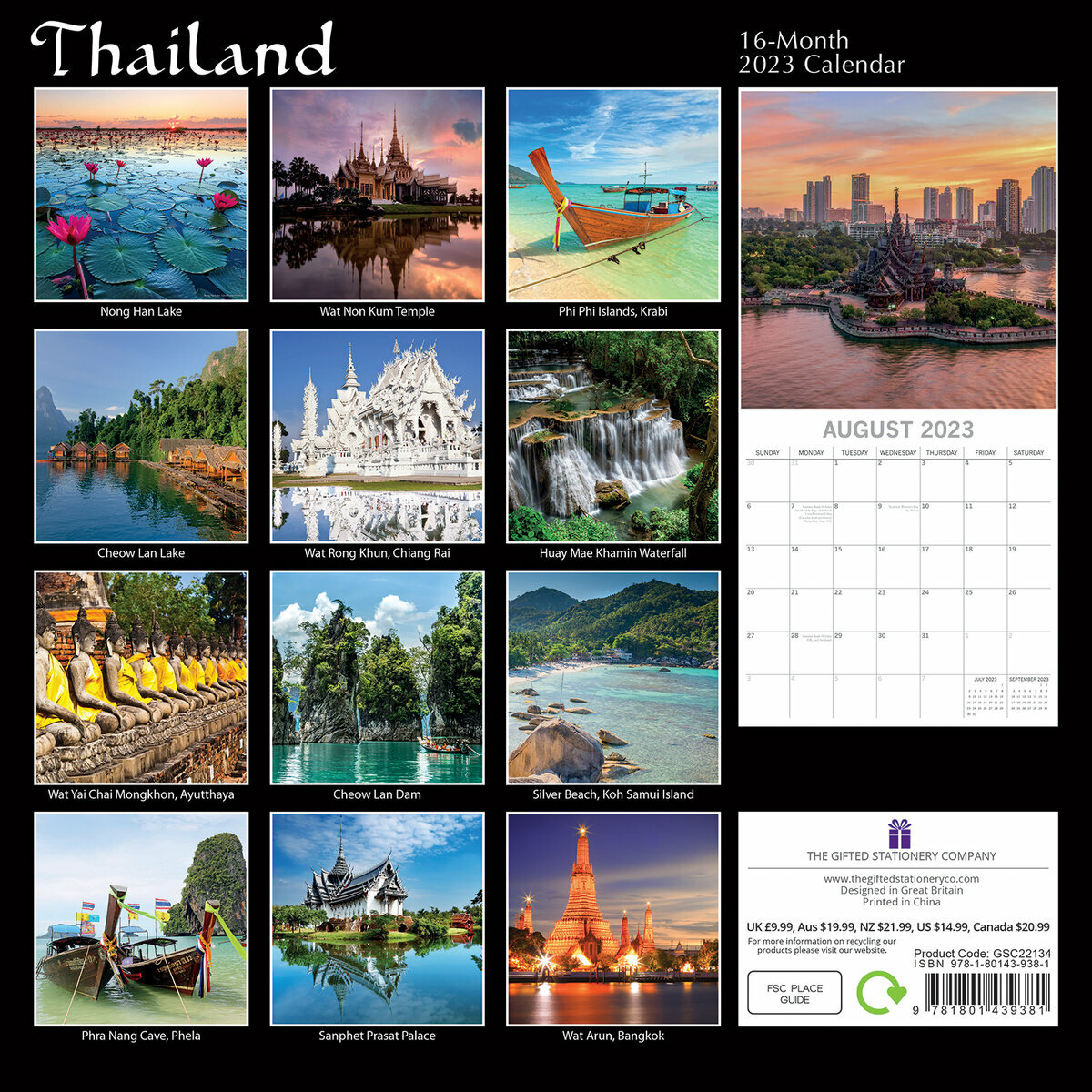 Calendrier 2023 Thaïlande