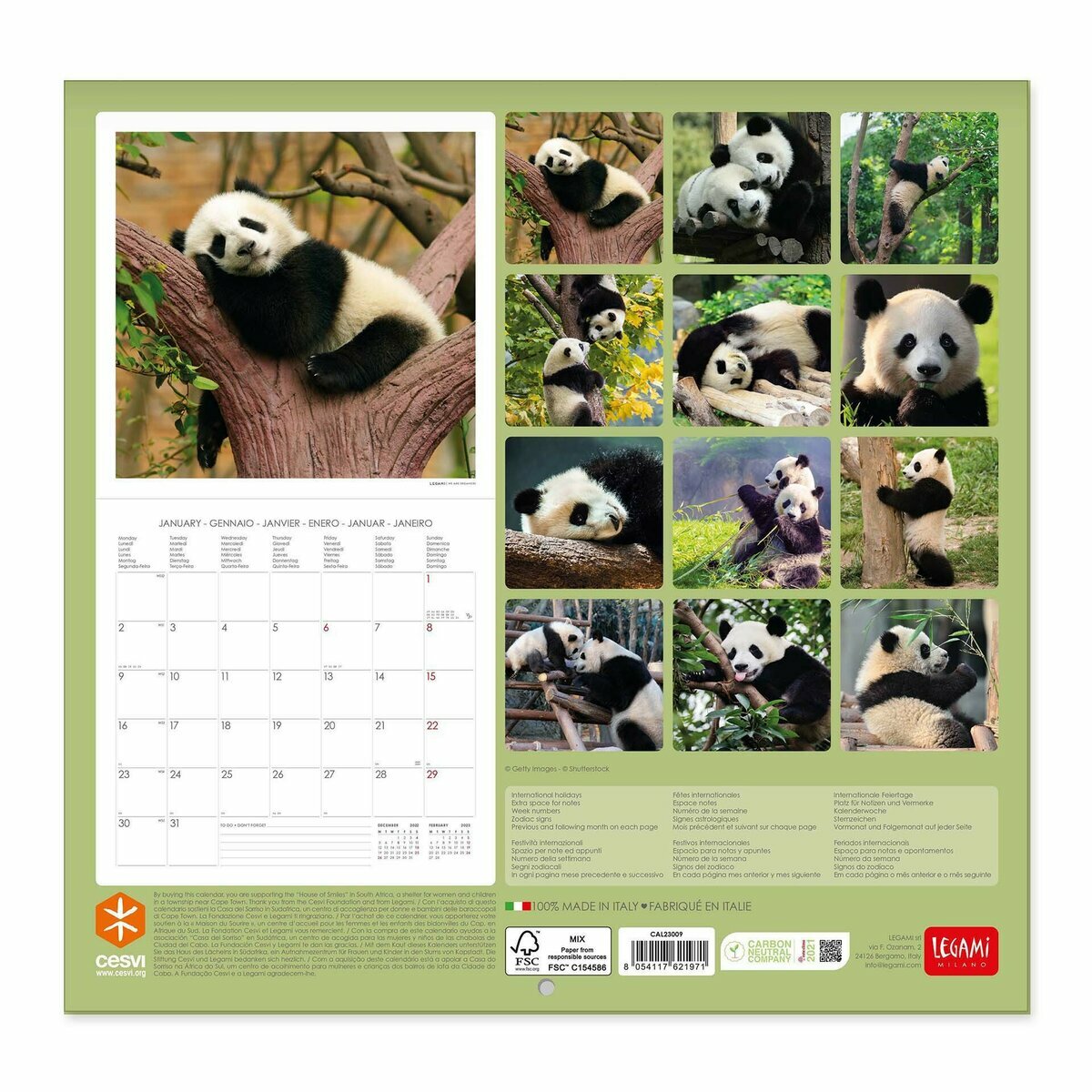 Calendrier 2023 Panda