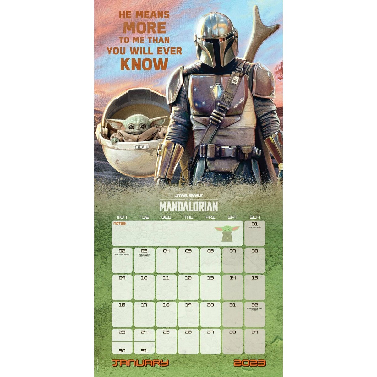 Calendrier 2023 Star Wars : Mandalorian