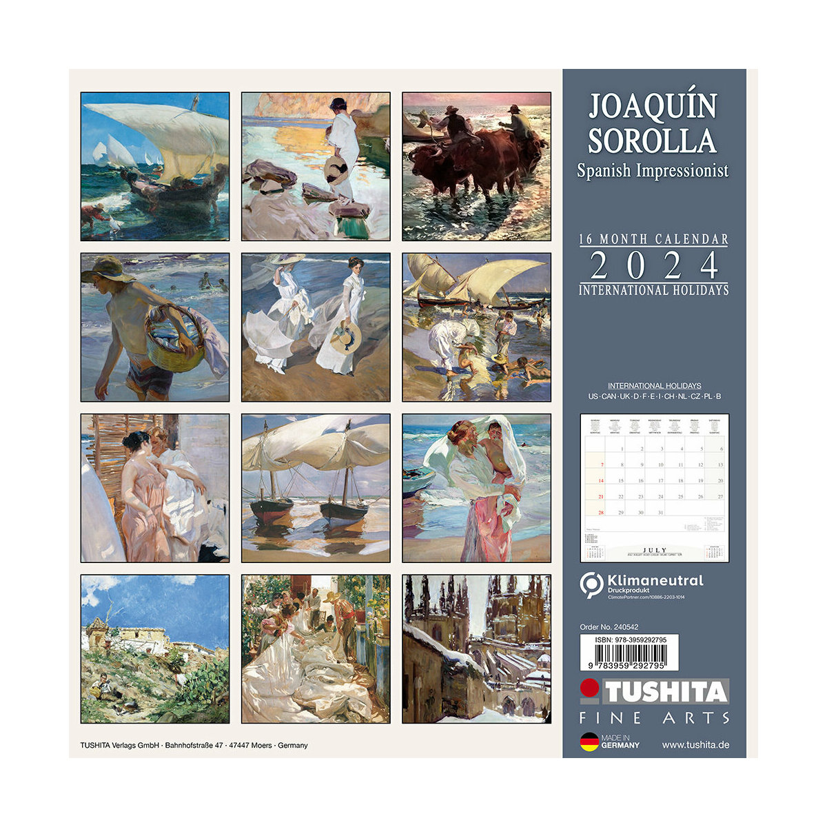 Calendrier 2024 Joaquin Sorolla