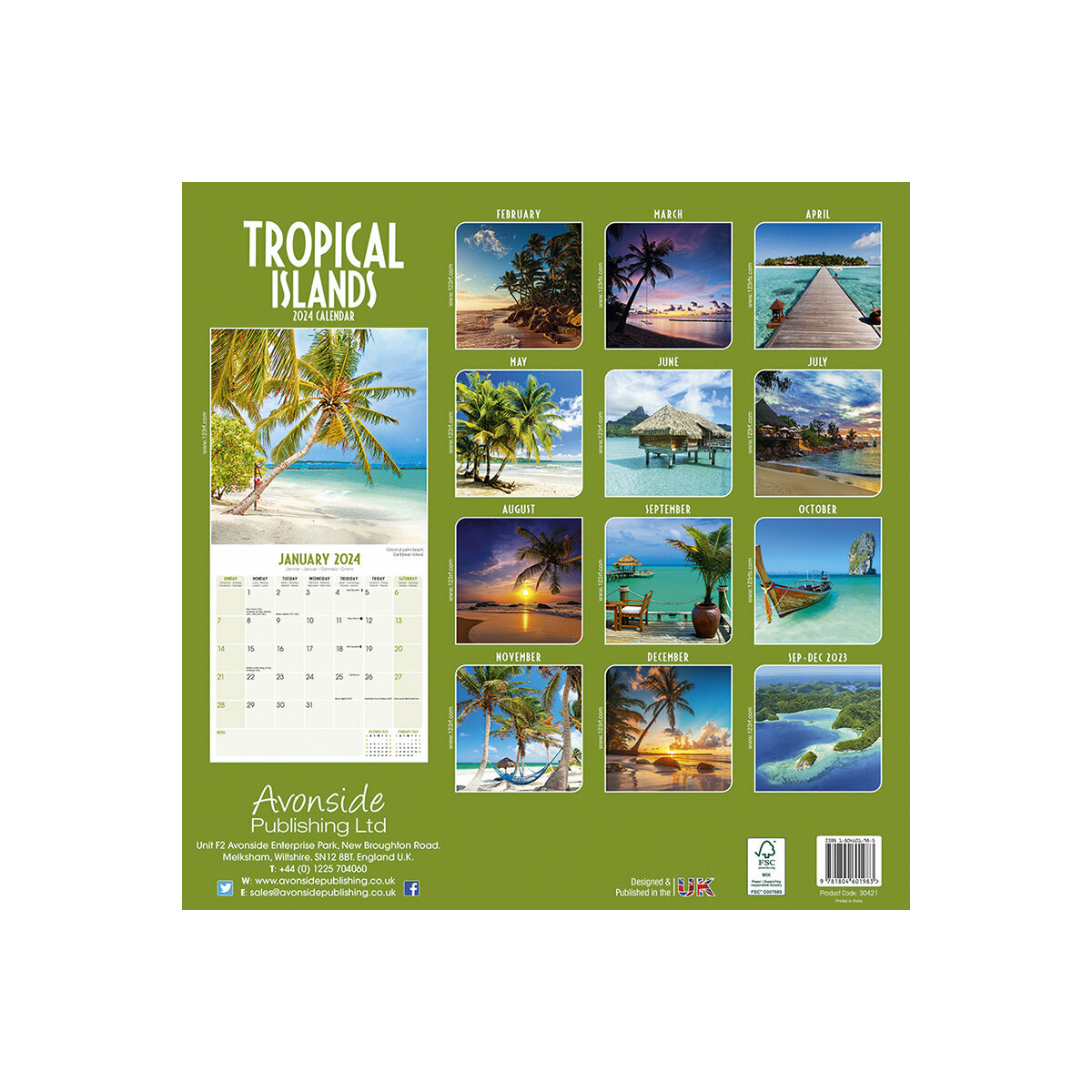 Calendrier 2024 Iles Tropicales