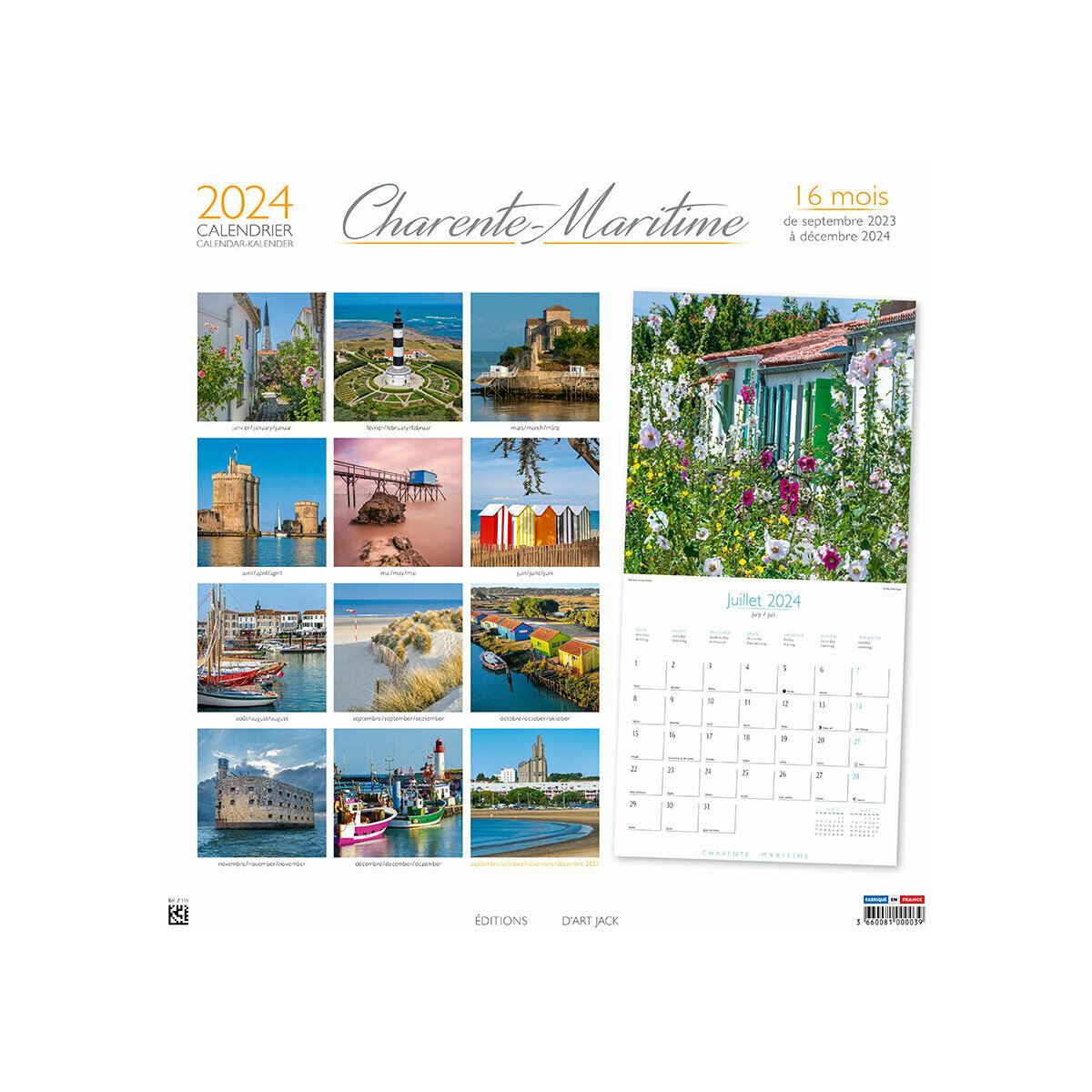 calendrier Charente maritime 2024