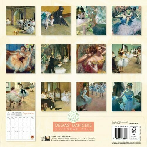 Calendrier 2024 Danseuse Edgar Degas