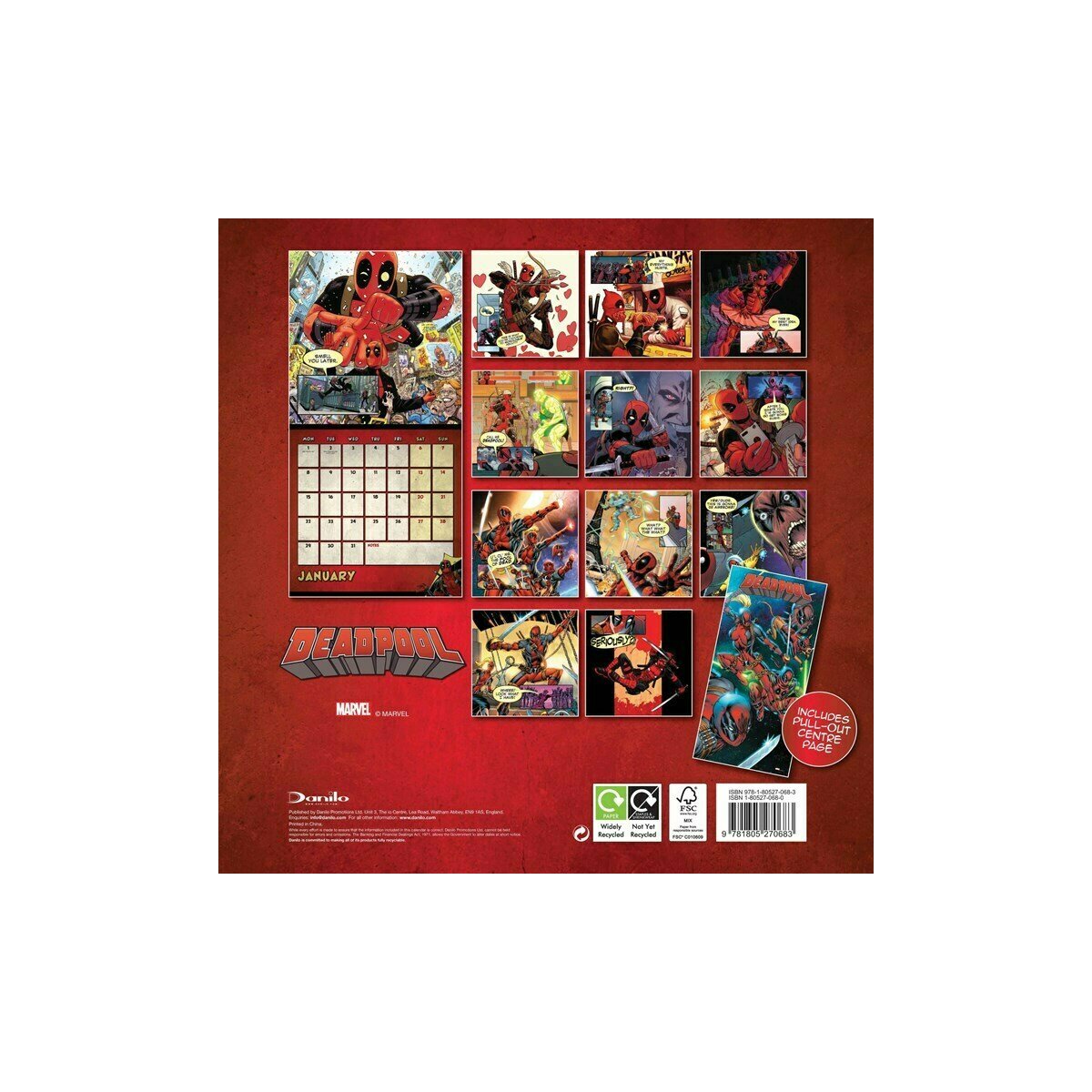 Calendrier 2024 Comics Deadpool Marvel