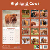 Calendrier Papier 2026 Vache Highland