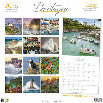 Calendrier 2026 Bretagne Côte Atlantique