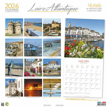 Calendrier 2026 Département Loire Atlantique 