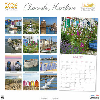 Calendrier 2026 Charente Maritime Chenal Ostréicole