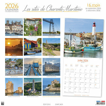 Calendrier 2025 Les Plus Beaux Sites de Charente Maritime