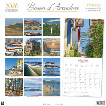 Calendrier 2026 Bassin d'Arcachon Dune du Pilat