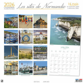 Calendrier 2026 Les Sites de Normandie Honfleur