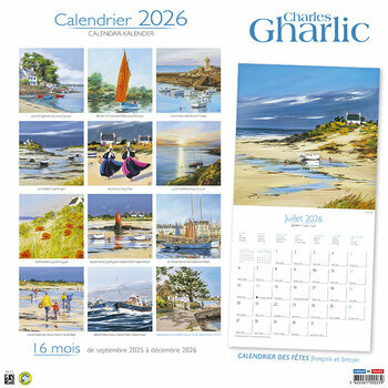 Calendrier 2026 Bretagne par Charles Gharlic