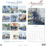 Calendrier Mural 2025 Aquarelle mer