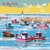 Calendrier mural 2025 aquarelle bateaux