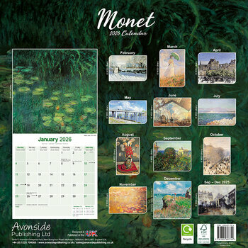 Calendrier 2026 Claude Monet