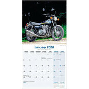 Calendrier 2026 Papier Moto annes 70