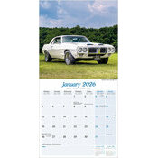 Calendrier 2026 Voiture Amricaine Bleue