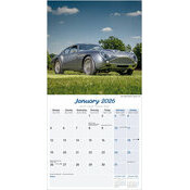 Calendrier 2026 Voiture Sportive Vintage Bleue