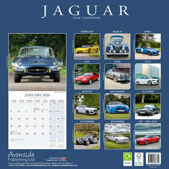 Calendrier 2026 Jaguar Luxe