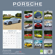 Calendrier 2026 papier Porsche Voiture