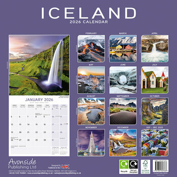 Calendrier 2026 Islande