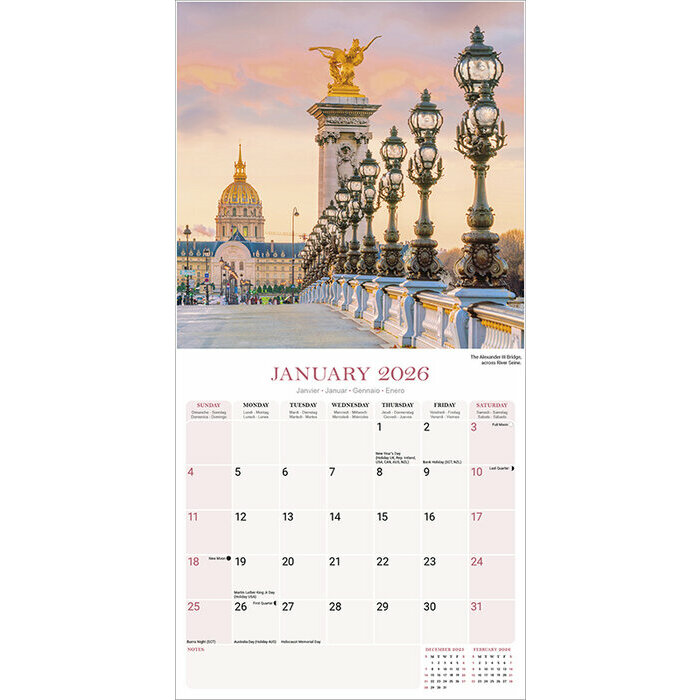 Calendrier 2026 Paris Louvre