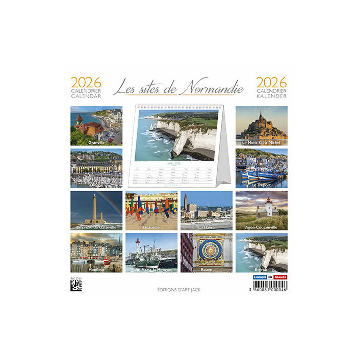 Calendrier Chevalet 2026 Sites Normandie